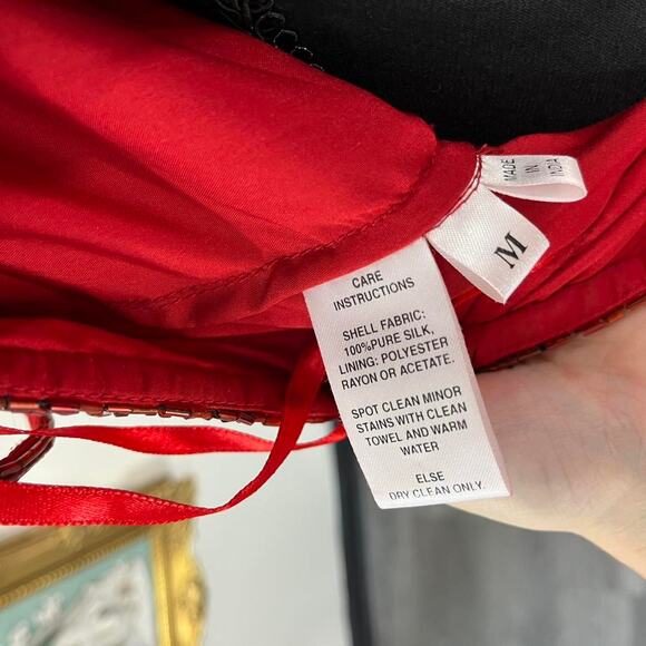 Vintage y2k red ombre beaded - Picture 4 of 8